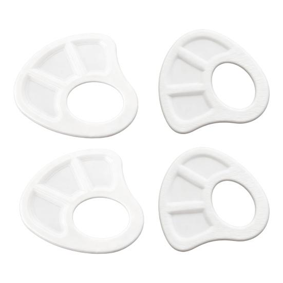 Akrilik Boya Paleti El Tipi Renk Karıştırma Tepsisi Taşınabilir Yelpaze Şeklinde Oluklu Tasarım Sanatçılar Öğrenciler İçin Mini Renk Paleti