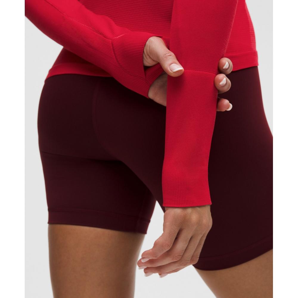 Lululemon Swiftly Tech Long Sleeve Shirt 2.0  Waist Length Oxford Red Oxford Red