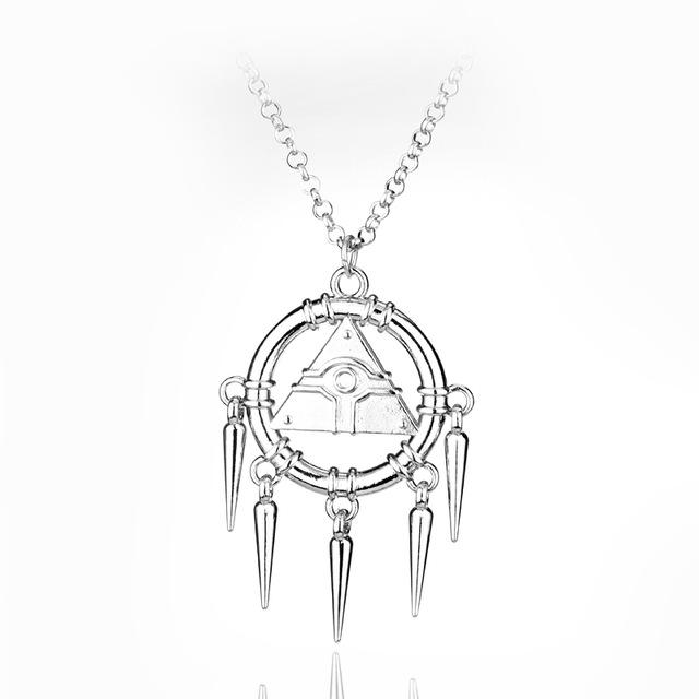 Anime Yu-Gi-Oh Keychain Necklace Yugi Muto Millenium Puzzle Millennium Wheel Wisdom Pendant for Women Men Car Necklace Jewelry