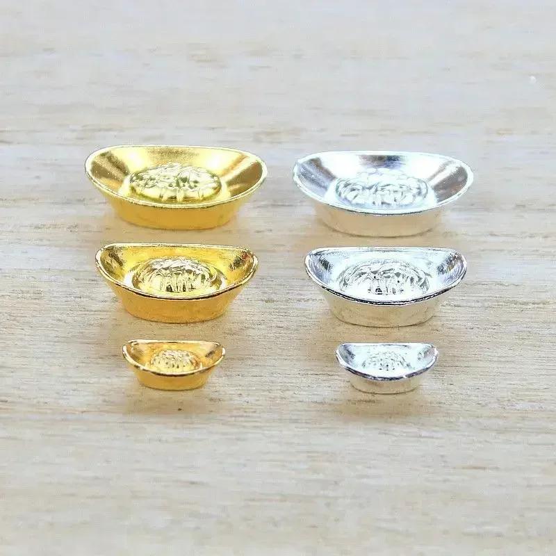 20pcs/set Solid Gold Ingot Metal Gold Small Ingot Ornaments Home Opening Decorations Offerings Supplies