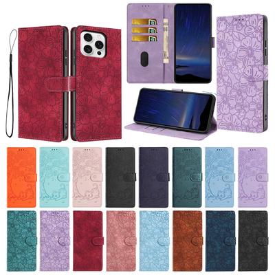Luxuriöse 3D-geprägte Leder-Geldbörsenhülle für Moto G45 G53 G54 G55 G56 G57 G62 G67 Power G73 G75 G82 G84 G85 G86