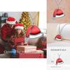 Christmas Hat Pendant With Alloy Craft And Rhinestone Accents For Holiday Fashion And Celebrations