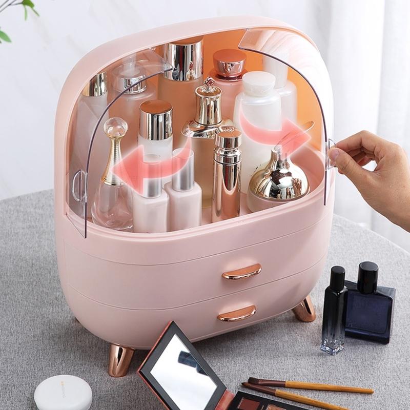 Scatola portaoggetti cosmetici con cassetti Organizer per trucco in plastica per camera da letto o bagno Strumento efficiente per la gestione dello spazio