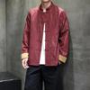 Men Retro Jacket Man Chinese Style Stand Collar Coats Male Copper Button Tang Suit Mens Youth Large Size Hanfu Vintage Outerwear