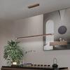Zen Designer Tea Room Chandelier with Black Walnut and Copper