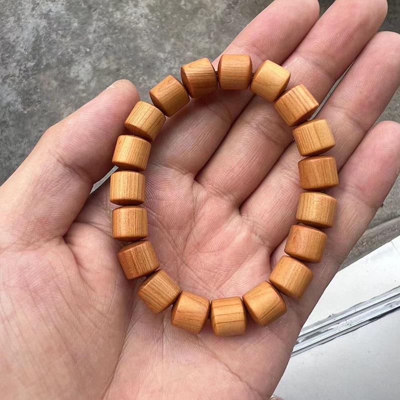 Cliff Cypress Men's Bracelet 2.0: Irregular High Oil Content Wooden Prayer Beads