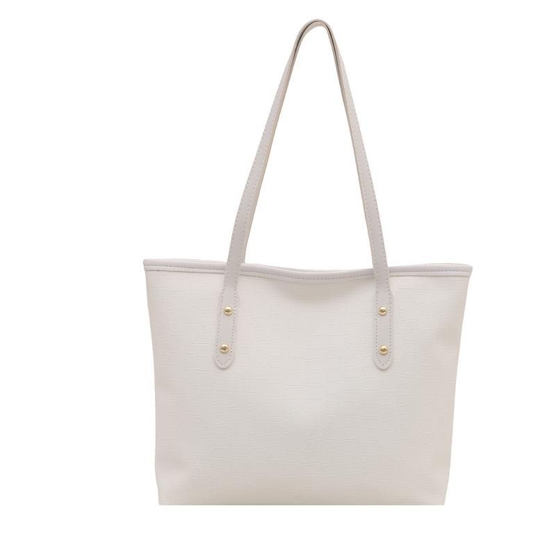 Large Capacity Simple 2025 Retro Autumn New Design Beautiful Foreign Style Commuting Single Shoulder Underarm Tote Bag Women