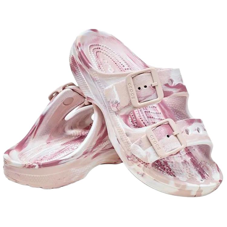 Crocs Classic Comfort Slip-On Open-Back EVA Anti-Rub Slide Sandals Women Sandals Pink 212249-6WS