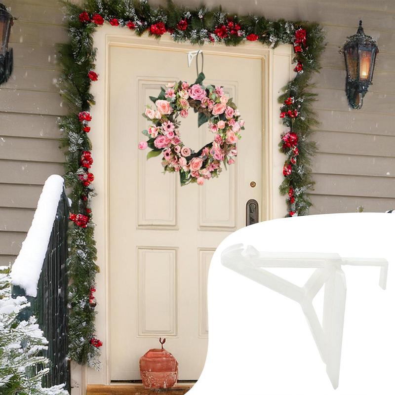 Wreath Door Hanger Over The Door Hanger No Drilling Clothes Suspending Holder For Bedroom Living Room Fabric Decoration Storage