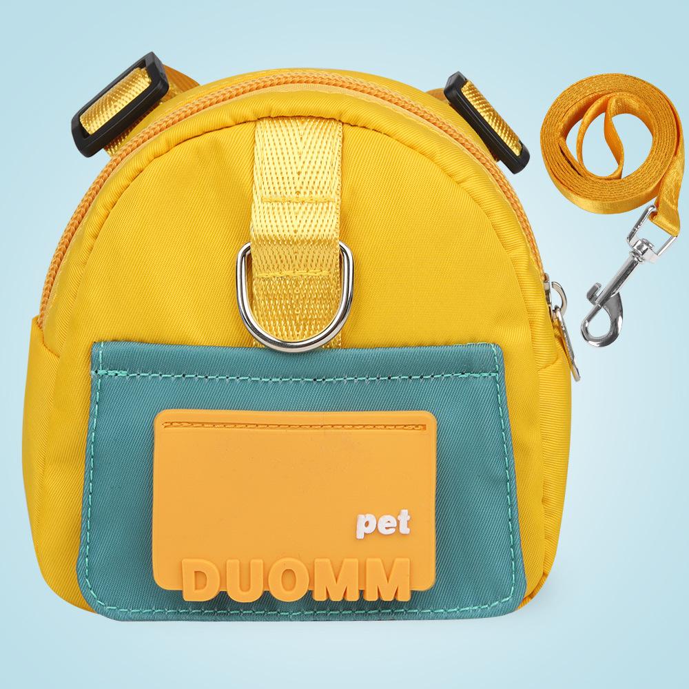 Dog leash Cartoon schoolbag Outdoor travel Pet self-backpack Pet supplies Dog leash
