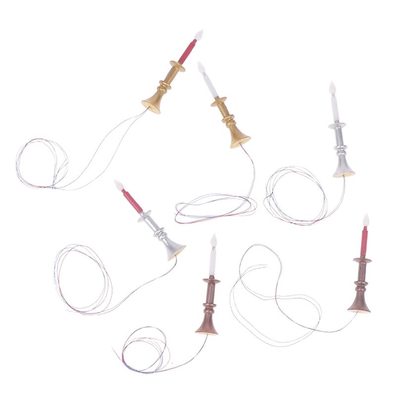 Miniature Dollhouse Candle Light Desk Lamp Mini Led Candle Lighting Home Decoration Doll Furniture Toy Can Be Bright