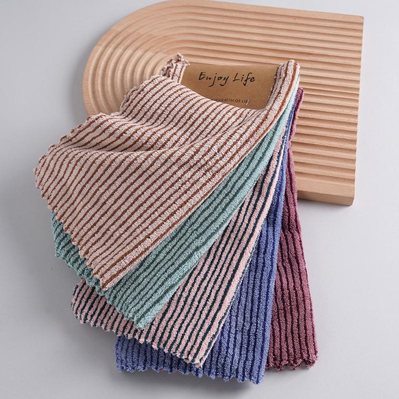All Cotton Kitchen Cleaning Cloth Set 5PCS Super Absorbent Dish Towels for Restaurant Use Durable Material