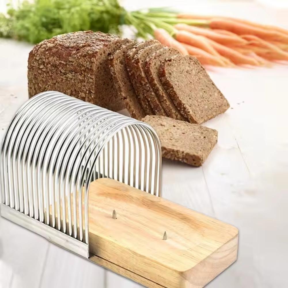 Stainless Steel Bread Slicer with Fixing Nails Tomato Slicer Toast Cutter Mold  Restaurant