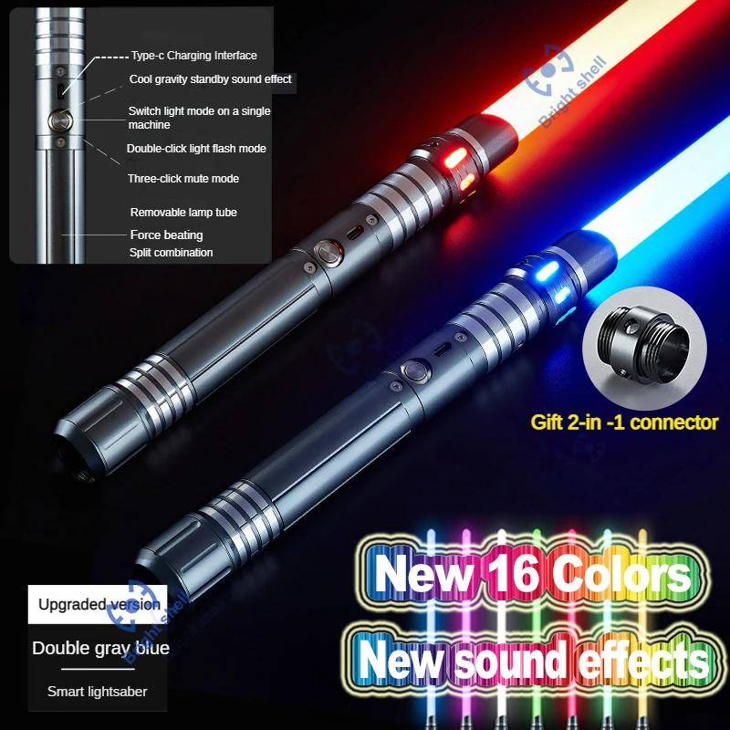 Metal Lightsaber Laser Sword Toys RGB Light Saber 15Color Change Kids Soundfonts Force FX FOC Blaster Toys Jedi Laser Sword Gift