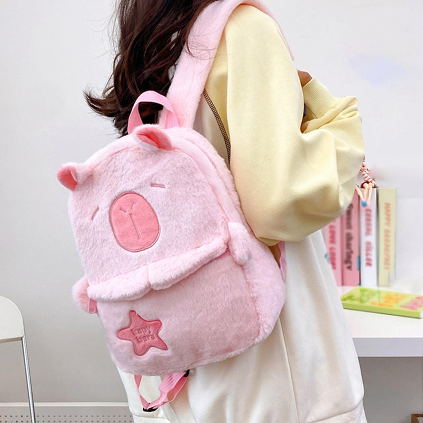 

Рюкзак капибары Повседневный рюкзак для путешествий на День защиты детей розовый