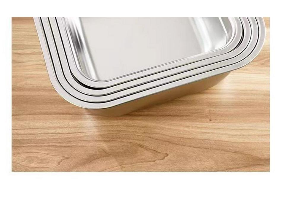 Square Stainless Steel Vegetable & Rice Washing Basin with Sieve