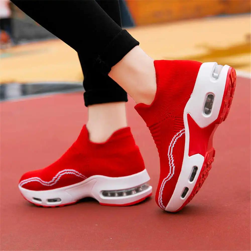 Light Blue 36-37 Woman Platform Sneakers Heels Shoes Women's Boots 44 Size Sports Obuv Hand Made Trainners Tenisse Leading