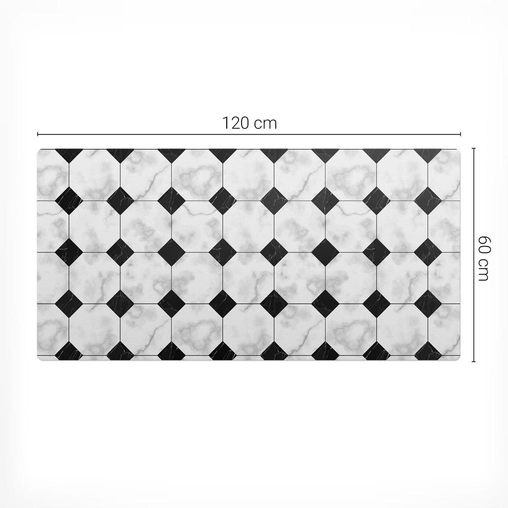 Mata Ochronna Podkładka Na Biurko Stół Geometryczny Wzór Płytek 120X60 Cm