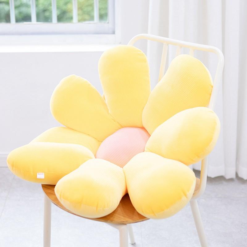 Fresh Colorful Daisy Flower Plush Pillow Toy Soft Cartoon Plant Stuffed Doll Chair Cushion Car Pillow Kids Lovers Birthday Gift