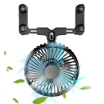 USB Rear View Mirror Auto Fan 360 Degree Adjustable 12/24V Car Rearview Mirror Fan Low Noise Auto Ventilation Fan Car Air Cooler