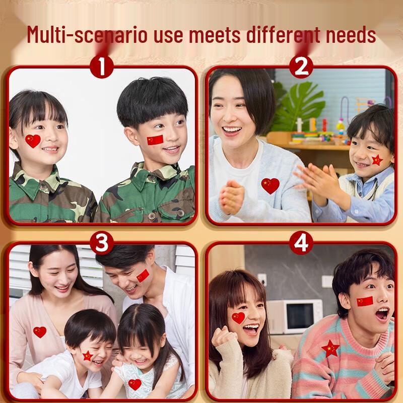 National Flag Face Stickers