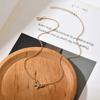 Bow Necklace Women's Light Luxury Premium Sense Diamond Versatile Fashion Clavicle Chain Personalized Bracelet Set