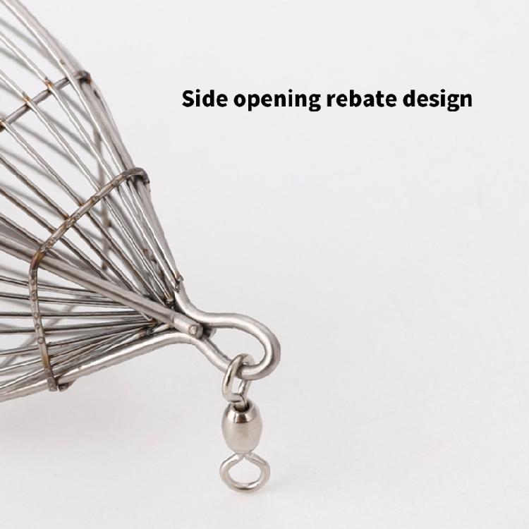 Stainless Steel Baits Cage Basket Feeder Holder Fishing Baits Cage Replacement Baits Trap Cage Fishing Tool Easy to Use
