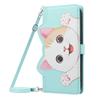 Crossbody Cute Cat Leather Long Rope Cards Slot Wallet Case for iPhone 17Pro Max 16 15 14 13 12 11 Shockproof For Magsafe Cover