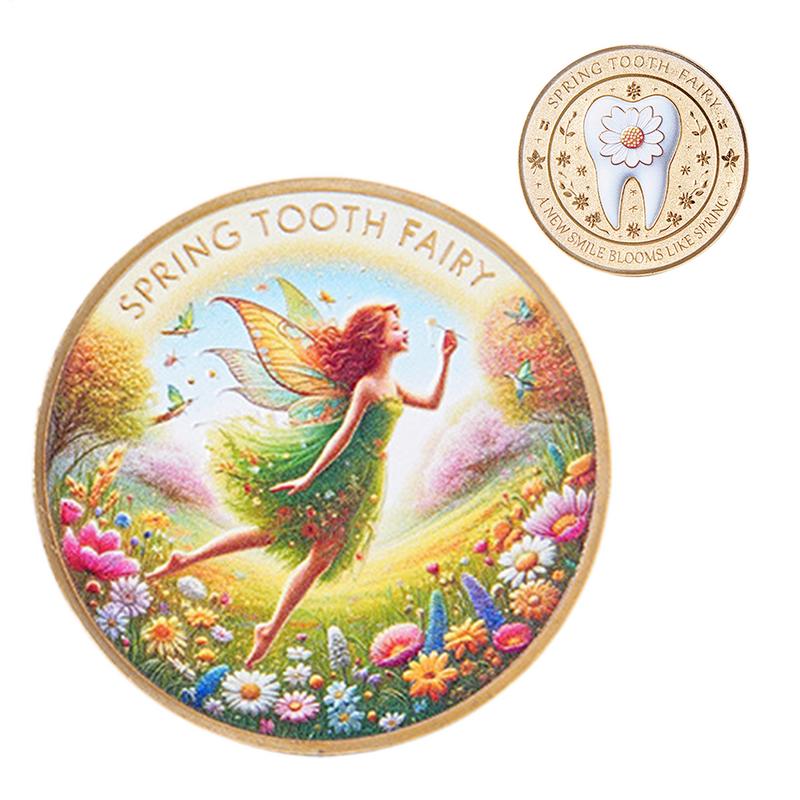 Tooth Fairy Coin Kids Lost Teeth Metal Souvenir Coin Portable Lightweight Growth Memorial Medallion For Girls Kid Children China Mainland