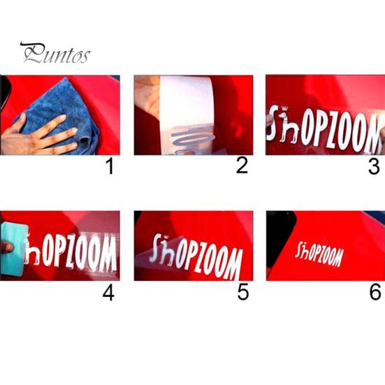 Fashion Shark Shape Letter Reflective PET Removable Sticker Decal Car Decoration