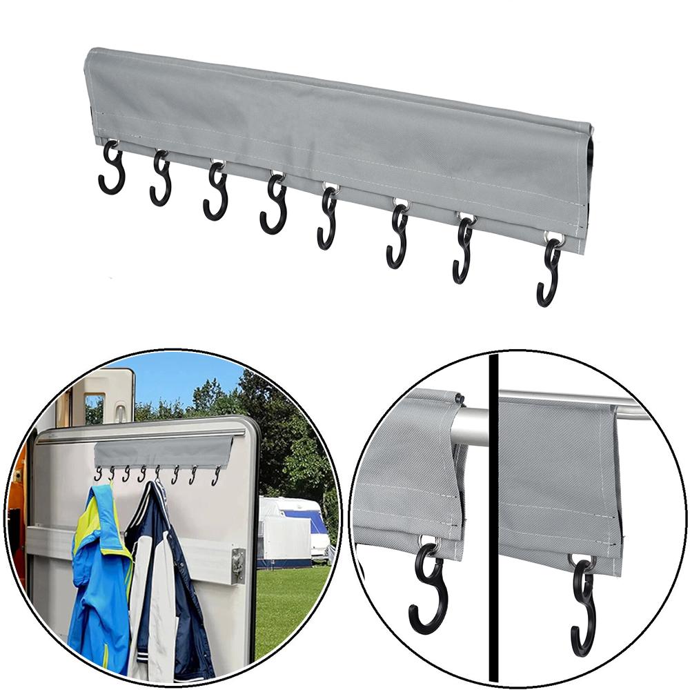 Hook Rail for Keder/Piping Camping Coat Hooks Racks for Caravan Motorhome Keder Piping Rail Strips or Tent Roof Poles