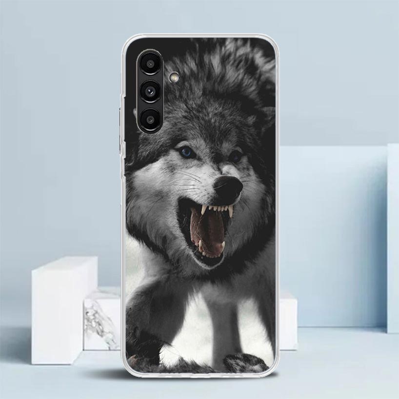 Angry Animal Wolf Fierce Phone Case For Samsung Galaxy A17 A37 A57 A16 A15 A14 A13 A56 A55 A54 A53 A36 A35 A34 A33 A26 A25 A24 A