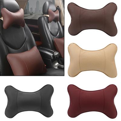 Pour soulager les douleurs à la tête des deux côtés, pack universel, appui-tête de voiture, oreiller de cou, oreiller de voiture en cuir PU, 1 pièce, rempli de fibres