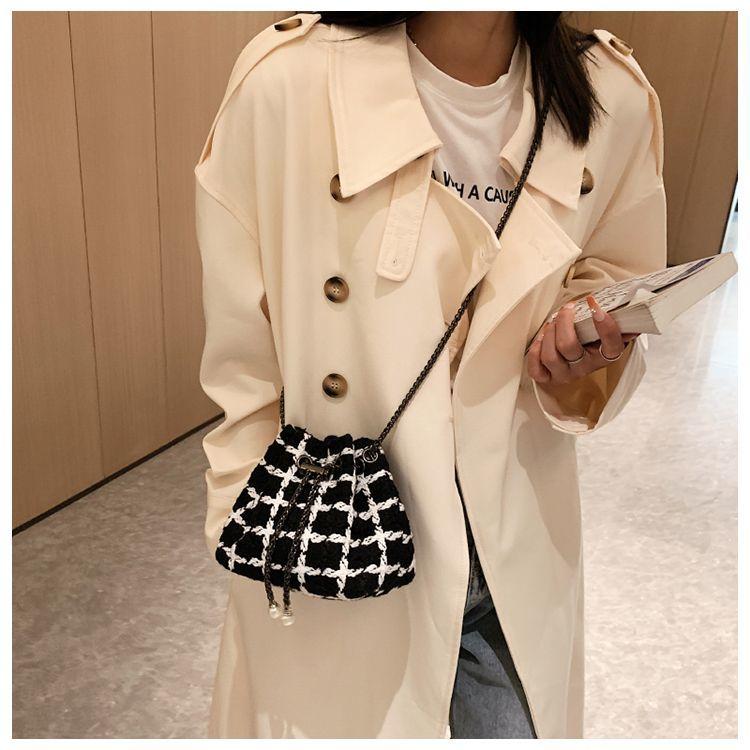 Lucky Bag Bag Women's Retro Small Fragrance Style Chain Bucket Bag Crossbody Small Bag