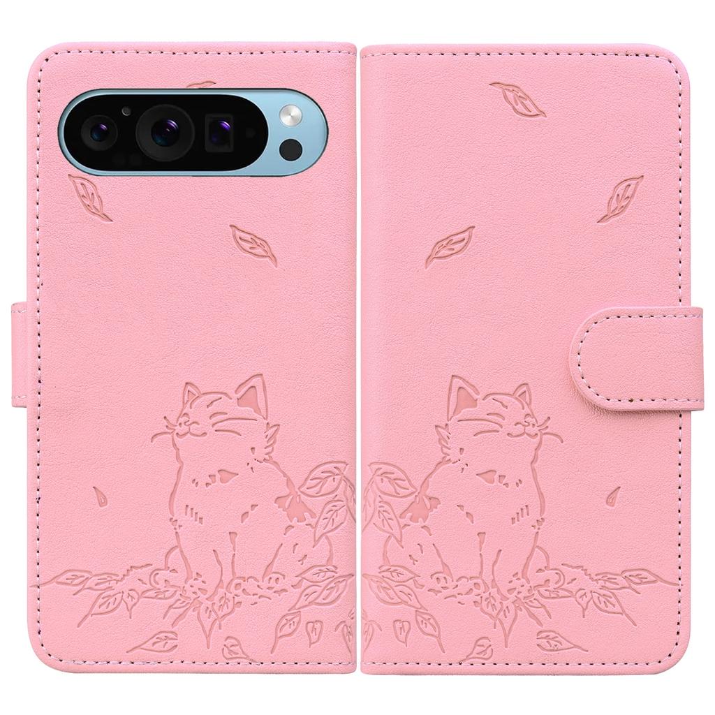 For Google Pixel 10 Pro/Pixel 10/Pixel 9 Pro/Pixel 9 Case Wallet Cat Pattern Imprinted Leather Phone Cover