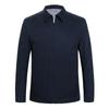 Frühlings- und Herbst-High-End-Jacke Herren Mittleren Alters Baumwolle Locker Reversjacke Herren Casual Papa-Kleidung Business-Jacke Oberteil