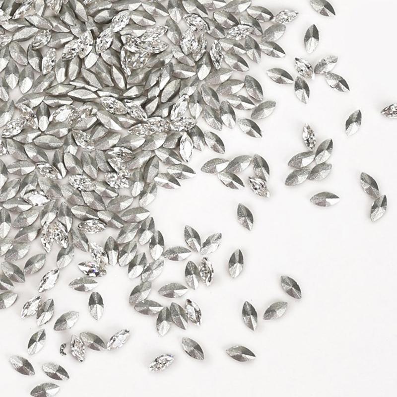 50Pcs Mini Shaped  Diamond Nail Decorations Flat Bottomed  Mixed Color Glass Gemstone Diy Manicure Accessory