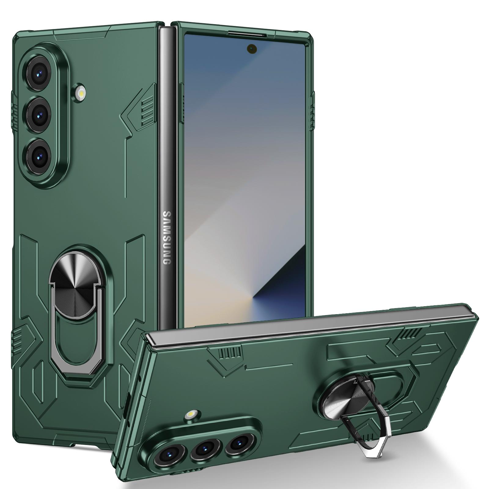

Compatible with Samsung Galaxy Z Fold 7 6 5 4 3 360° foldable magnetic phone case with ring, shockproof and drop-resistant For Galaxy Z Fold 7