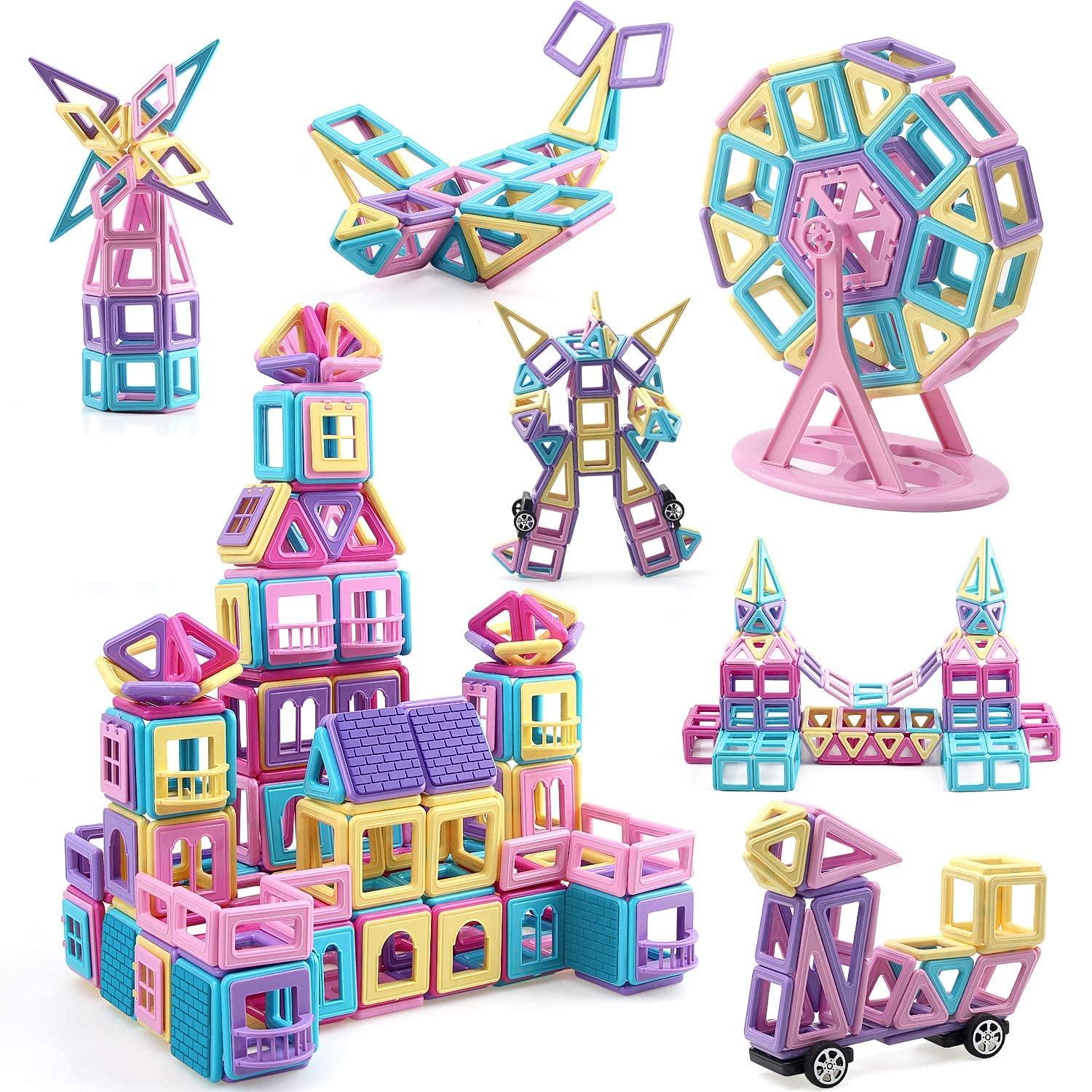 

AOMIKS Magnetic Toys, Magnetic Blocks, Educational Toys, 3D Building Blocks for Toddlers, Preschoolers, Elementary Schoolers, Grandchildren, Boys and