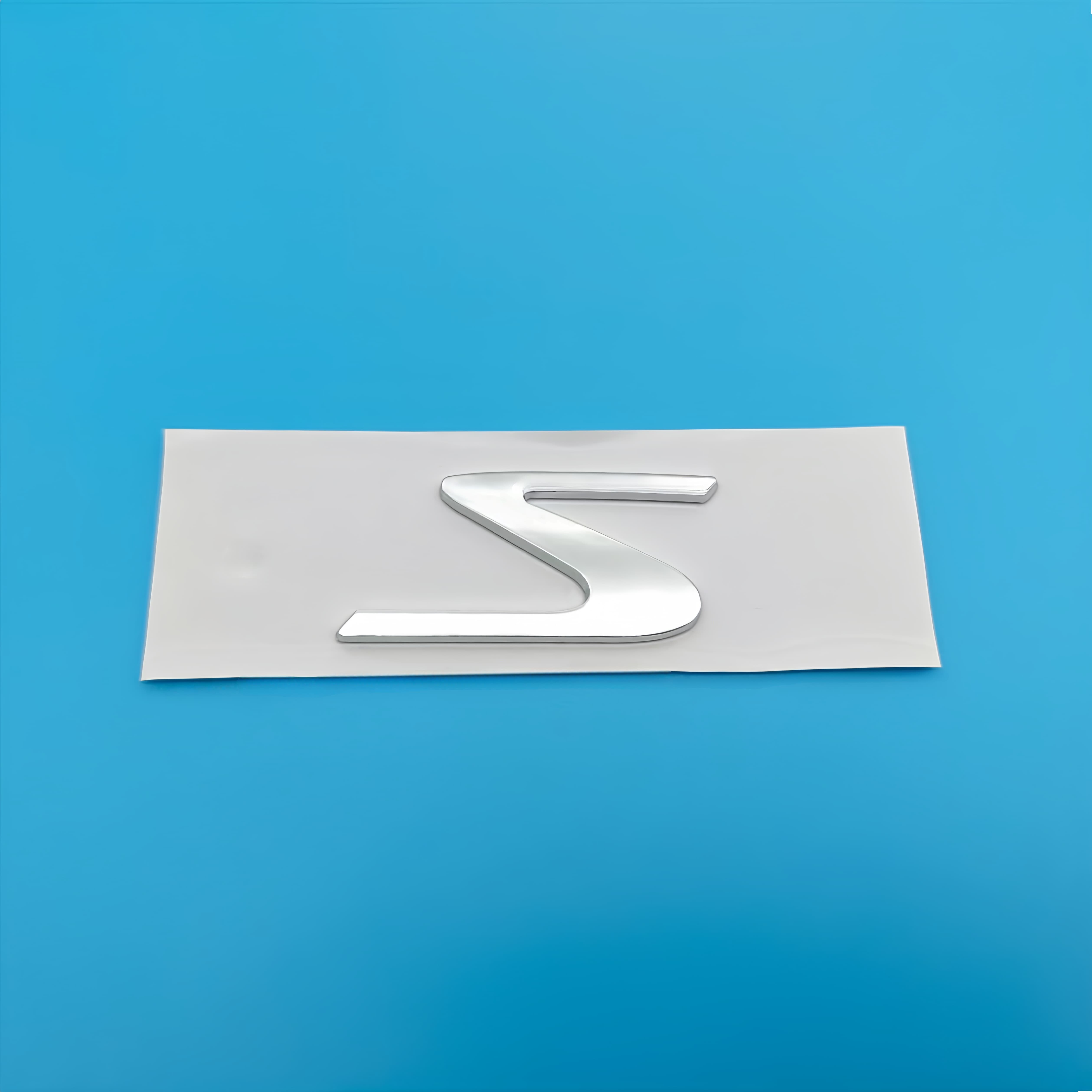 ABS S Logo Emblem Decal Rear Trunk Side Fender Badge Sticker серебряный