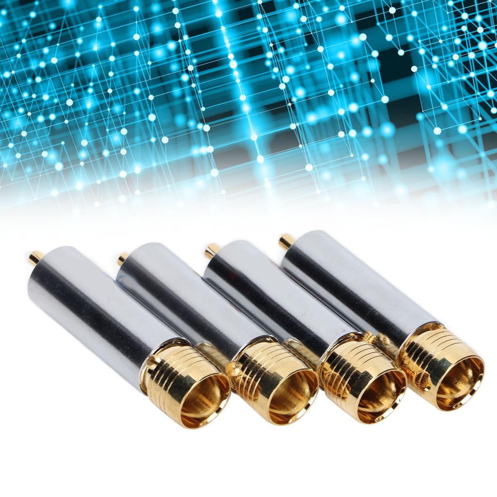 4 Stück PreffairCelsiusR1722 Stecker Vergoldet Selbstverriegelnd Lötlos Stecker