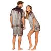 Couples Halloween Pajama Set Short Sleeve Button Down Shirt and Shorts Soft Casual Sleepwear S to XXXXL Matching Loungewear