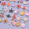 Mixed Pendants Enamel/Bracelet Charm Trinkets Flower Pendant For Jewelry Making DIY Materials Wholesale Items For Resale In Bulk