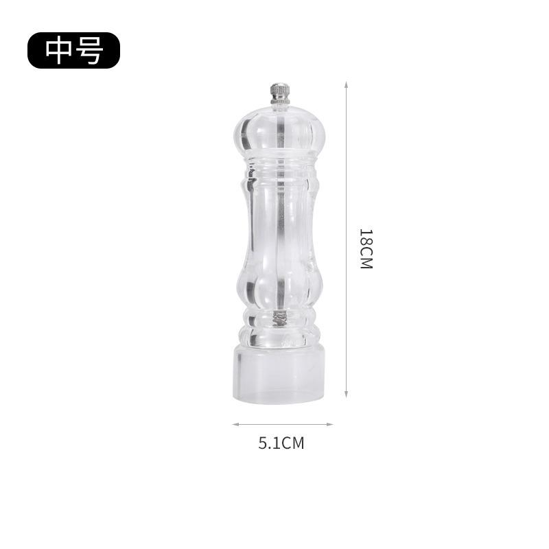 Manual Grinding Bottle Sesame Pepper Powder Acrylic Shell Seasoning Bottle Black Pepper Grinding Machine Kichen Accessories