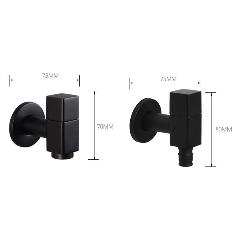 Washing Machine Faucet Tap Outdoor Garden Mop Pool Wash Faucets Bathroom Square Wall Mounted Solid Brass Sink Cold Water Tap