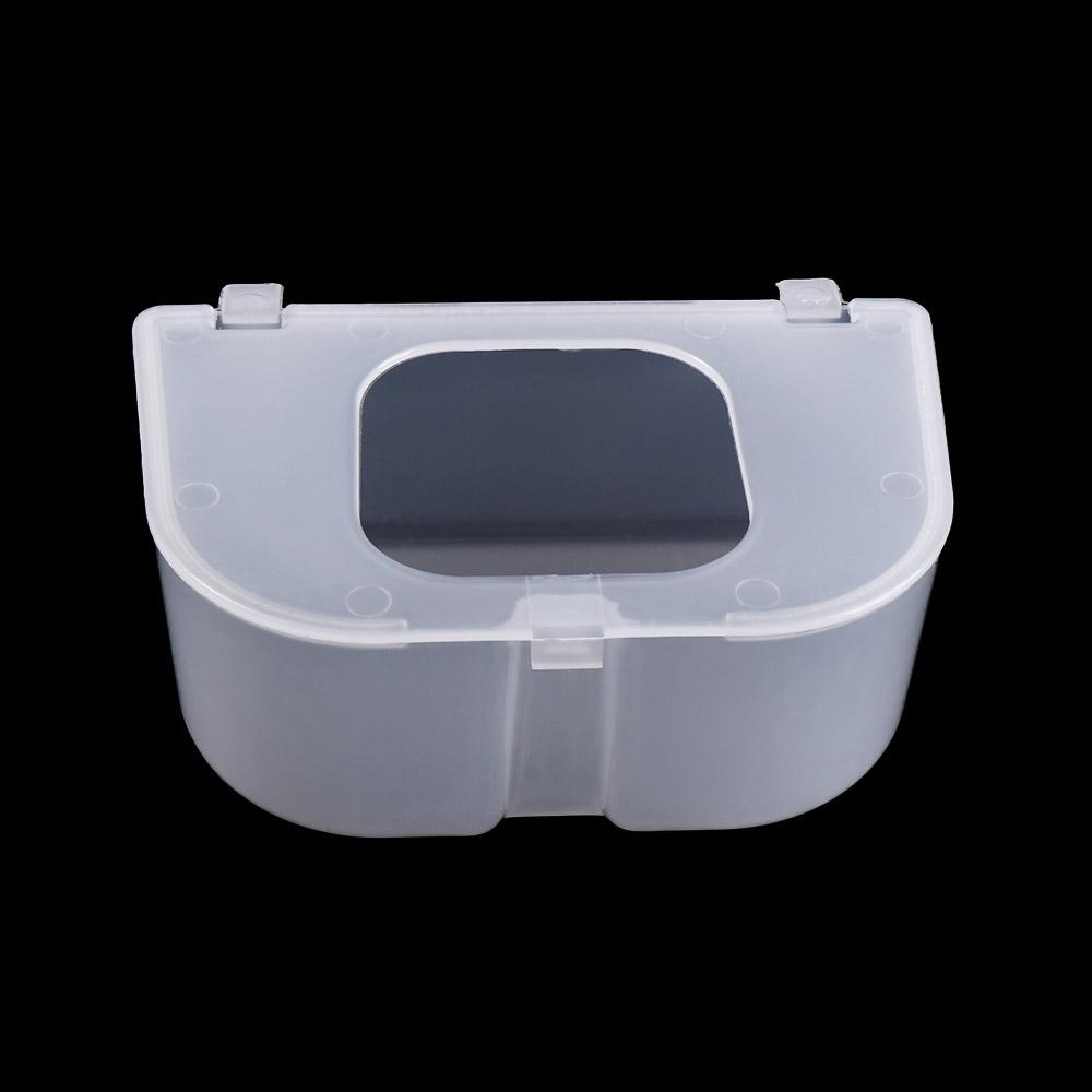 Transparent Pigeon Anti Scattering Food Box Plastic with lid Carrier Pigeon Food Box Anti-splash Large Capacity