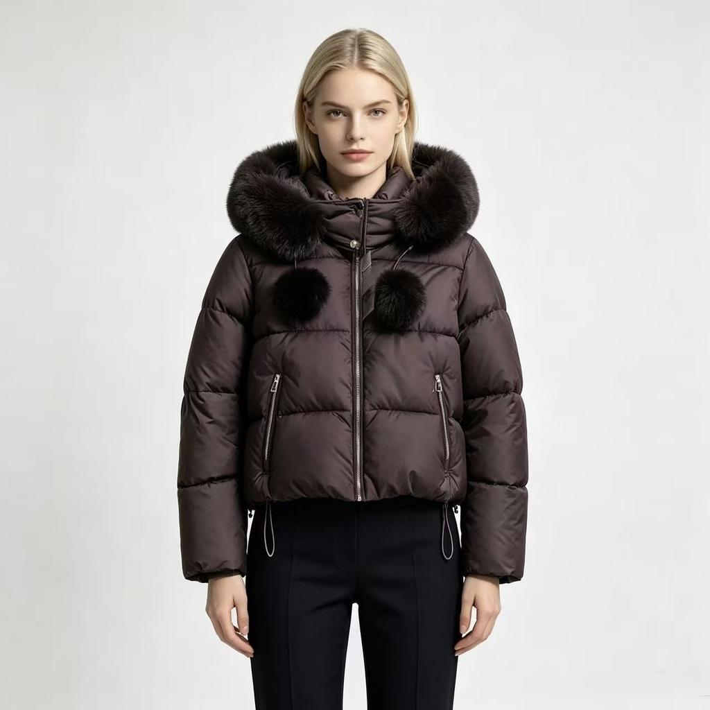 Cotton clothes women's short hairball winter warm fashion temperament new coat cotton clothes versatile small man