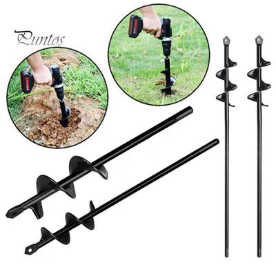 Tent Stakes Ground Auger Drill Bit 17.7 Inch Extended Helix Earth Stakes Heavy-Duty Ground Stakes for Wind Resistance Metal Shed Stakes for Camping