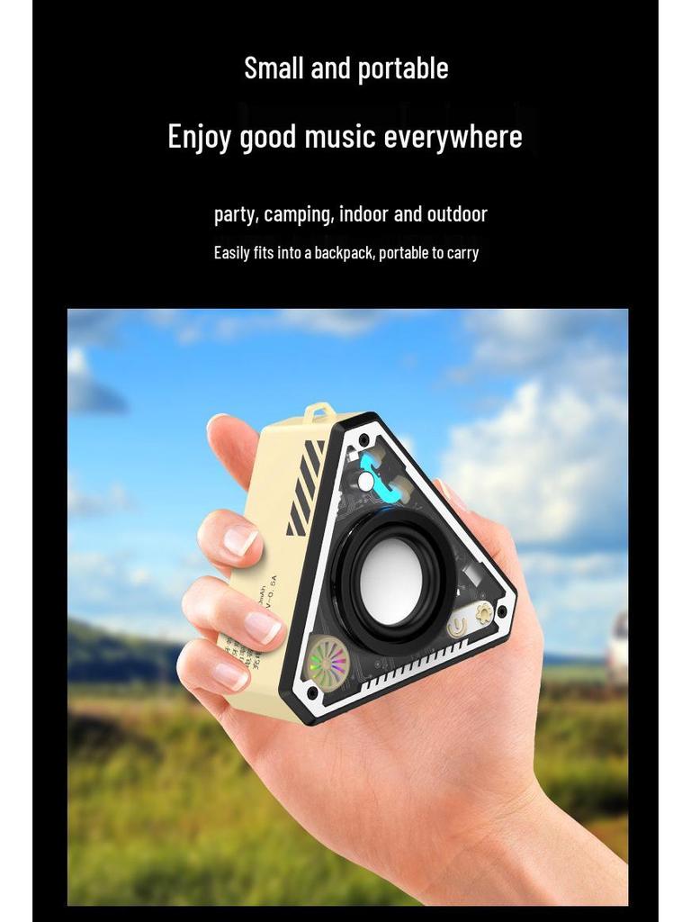 Compact Wireless Bluetooth Speaker - High Quality, Portable Outdoor Mecha Subwoofer V2, Mini Desktop Trendy Play