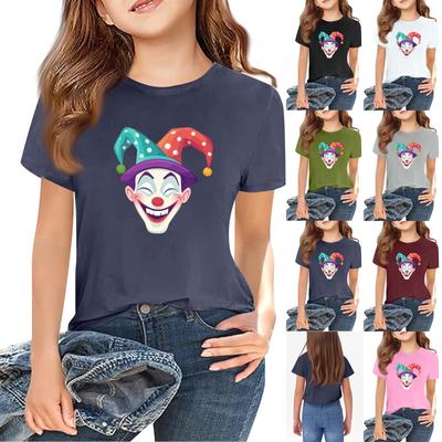 Children's Fashion Casual Short Sleeve Printed Round Neck Short Sleeve T-Shirt Top